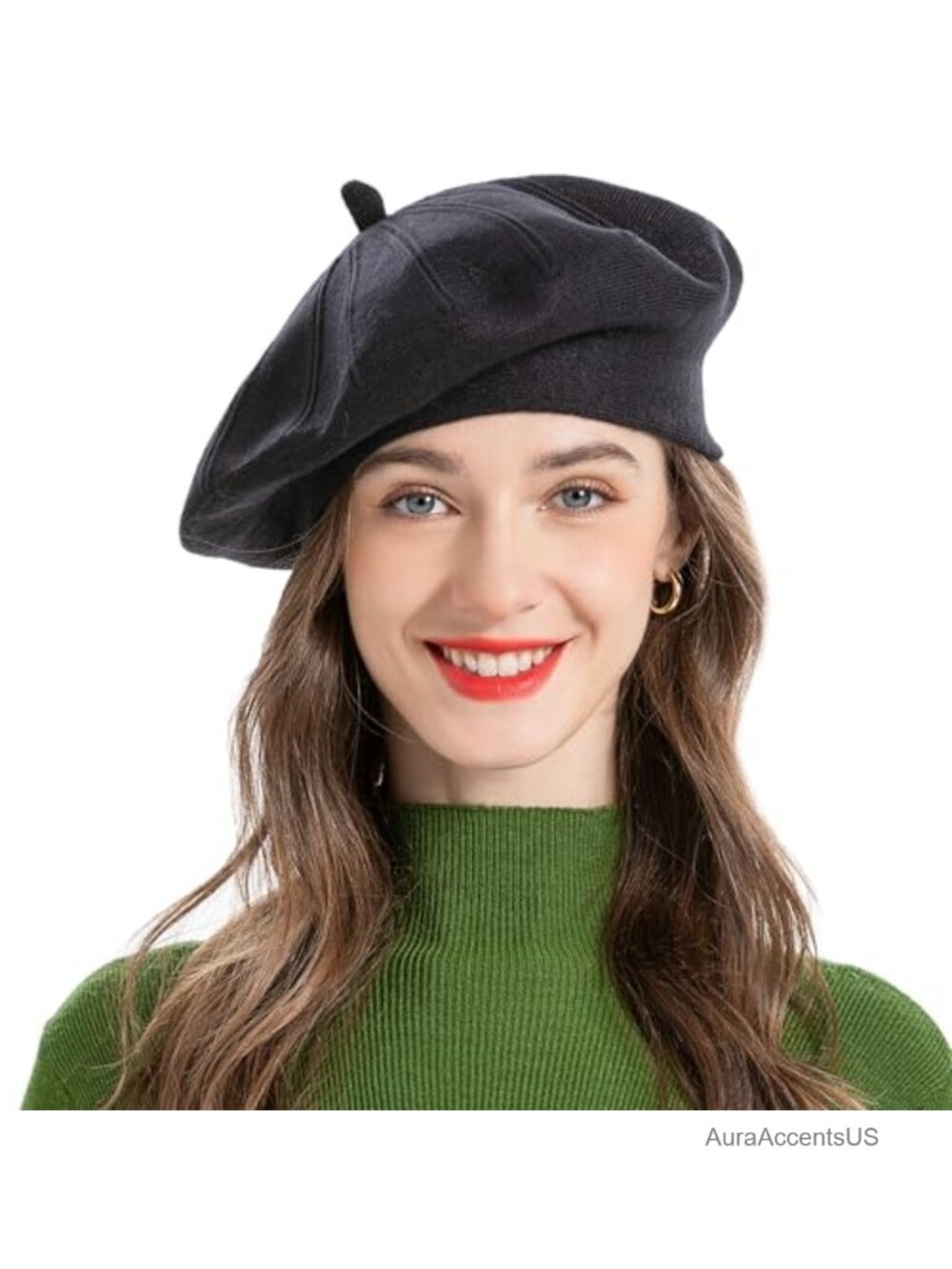 ZLYC Women Reversible Solid Color Knit Beret Warm French Artist Cap